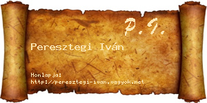 Peresztegi Iván névjegykártya
