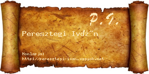 Peresztegi Iván névjegykártya